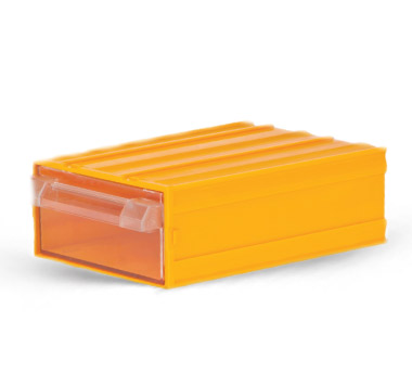 Container with plastic drawer